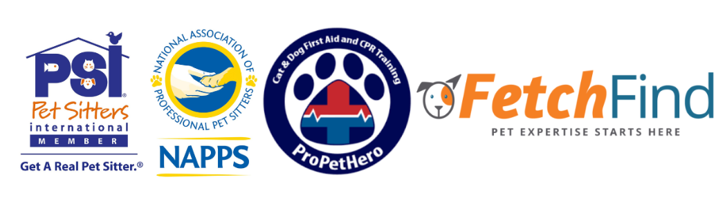 Certified by Pet Sitters International (PSI), NAPPS, ProPetHero, and FetchFind